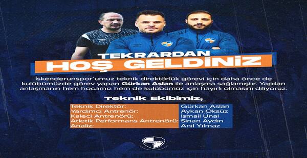 İSKENDERUNSPOR ASLAN’A EMANET