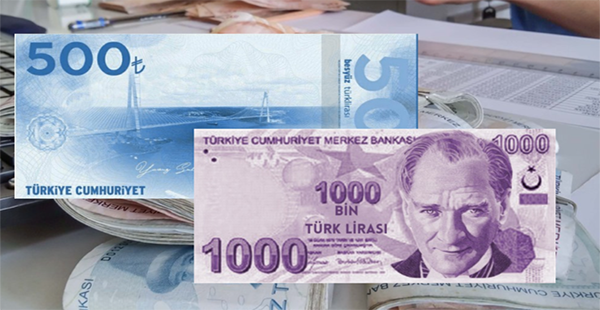 YENİ 500 TL VE 1000 TL GÖRÜCÜYE ÇIKARILDI