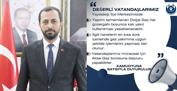 YAYLADAĞI’NDA DOĞALGAZ KULLANIMINA TEŞVİK