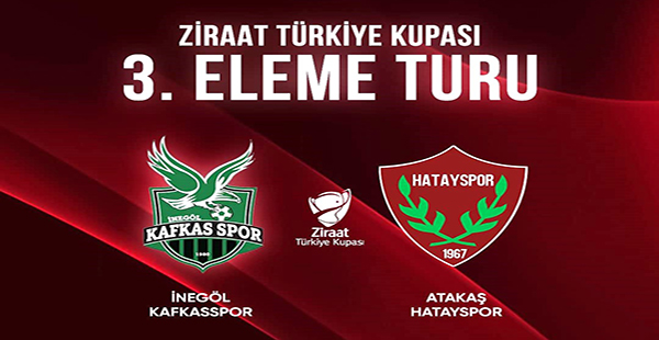 HATAYSPOR, KUPADA İNEGÖL KAFKAS İLE EŞLEŞTİ