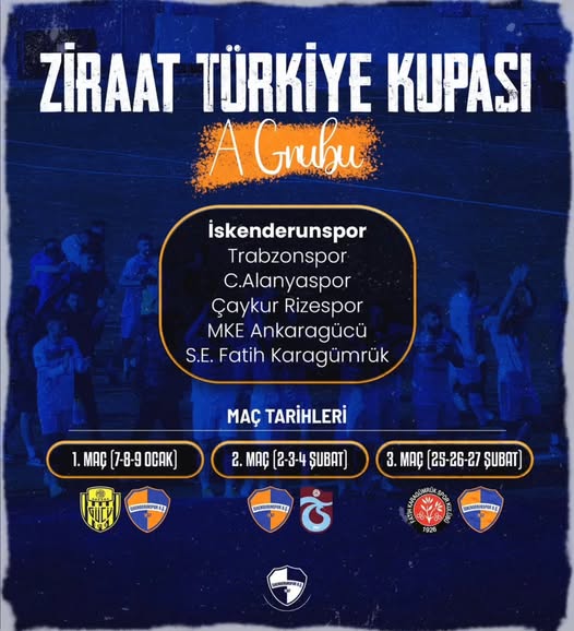 İSKENDERUNSPOR’UN KUPADA RAKİPLERİ BELLİ OLDU