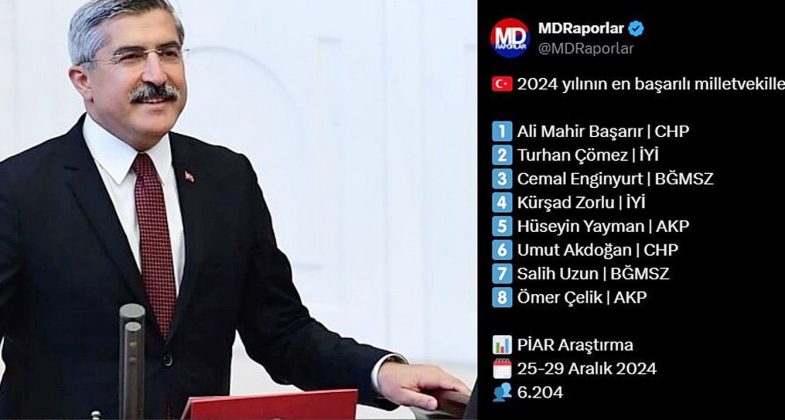 YAYMAN, 2024’ÜN EN İYİ 5. MİLLETVEKİLİ