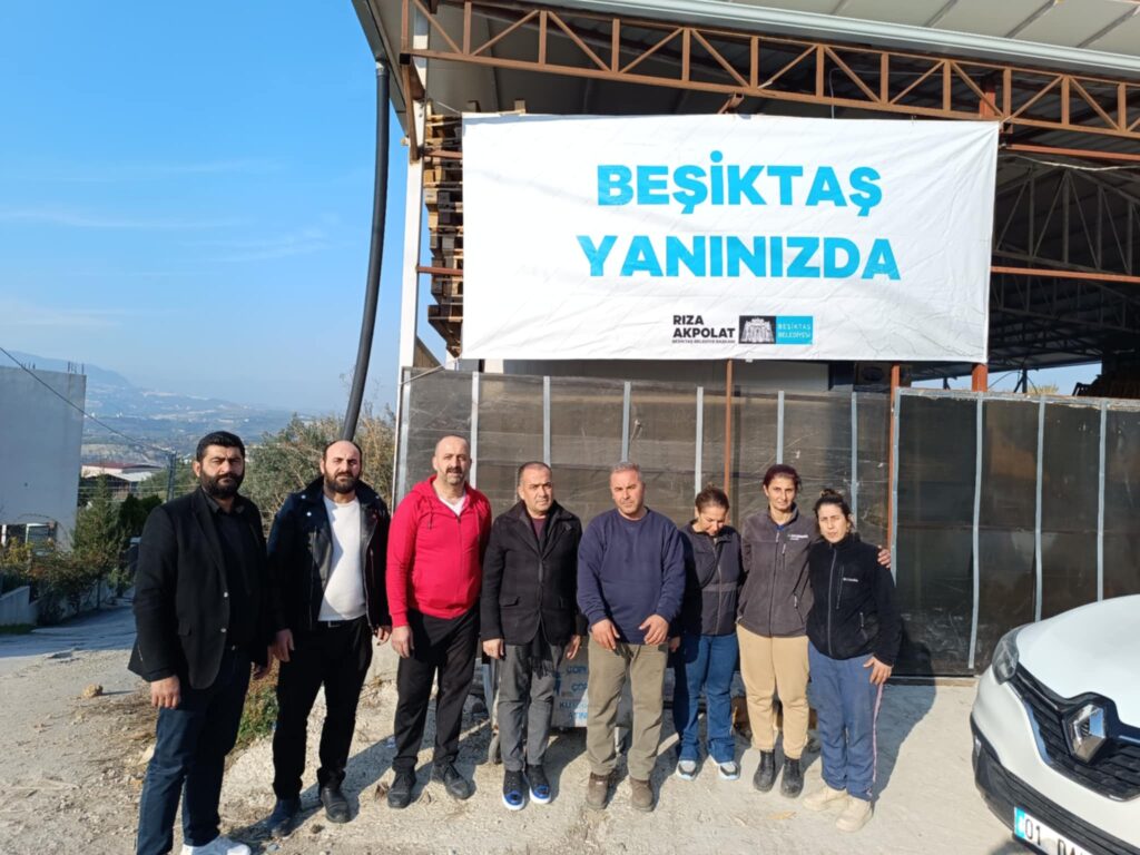 BEŞİKTAŞ BELEDİYESİNDEN HATAY’DAKİ DEPREMZEDELERE DESTEK