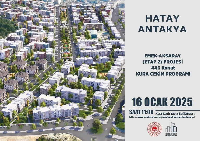 HATAY’DA 1497 KONUT KURA ÇEKİMİ GERÇEKLEŞTİRİLECEK