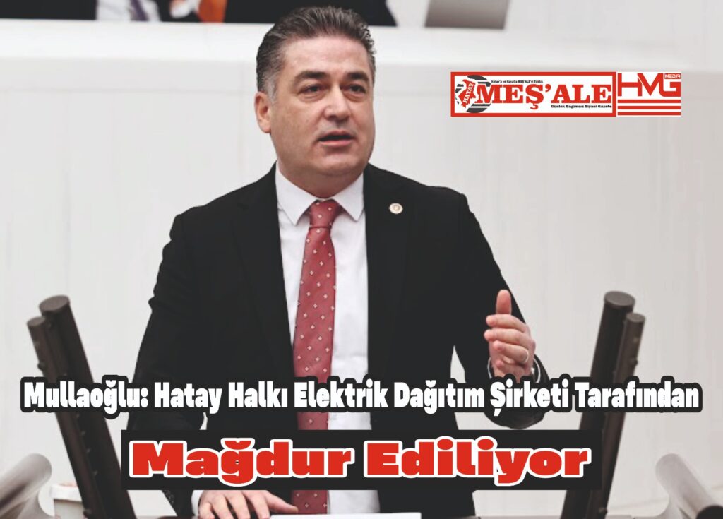 MULLAOĞLU “HATAY HALKI ELEKTRİK DAĞITIM ŞİRKETİ TARAFINDAN MAĞDUR EDİLİYOR”