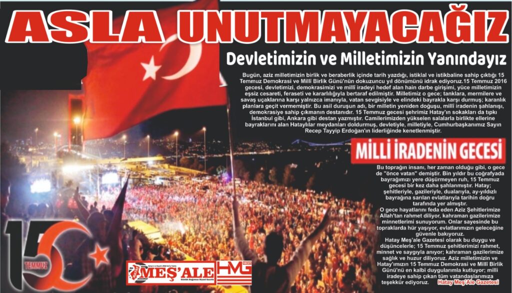 ASLA UNUTMAYACAĞIZ