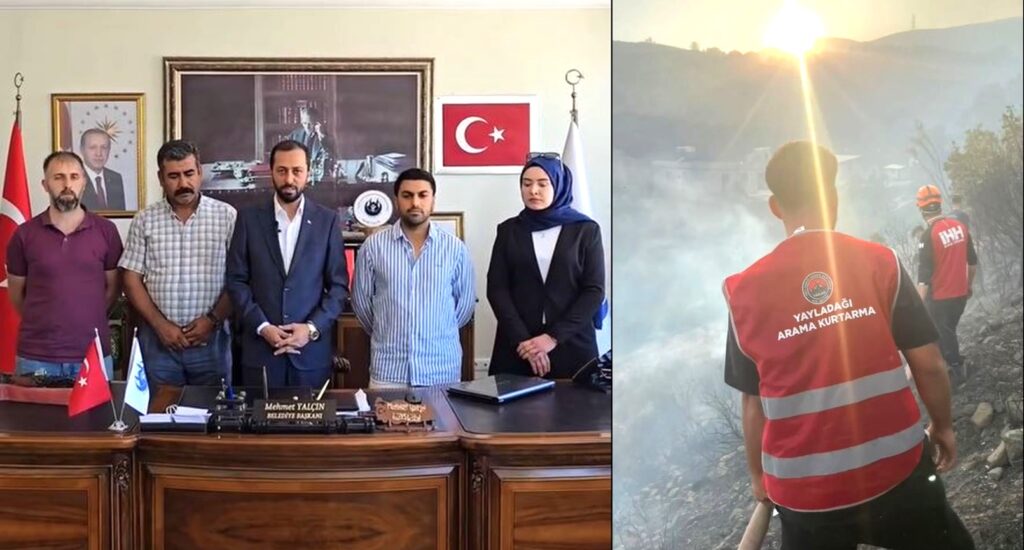 BAŞKAN YALÇIN ATEŞ SAVAŞÇILARINI AĞIRLADI