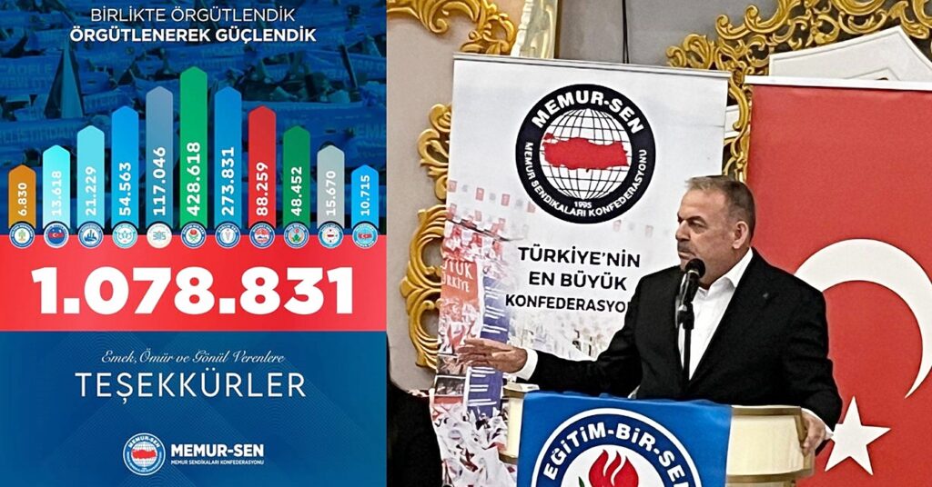 MEMUR-SEN ÜYE SAYISINDA ZİRVEDE!