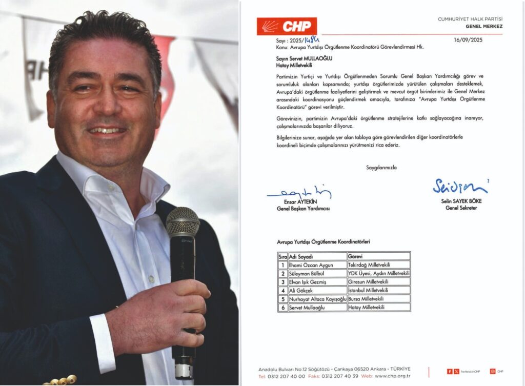 MULLAOĞLU, CHP’NİN AVRUPA KOORDİNATÖRÜ OLDU