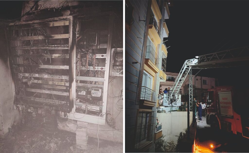 APARTMANDA ÇIKAN YANGINDA DUMANDAN ETKİLENEN 4 KİŞİ HASTANEYE KALDIRILDI