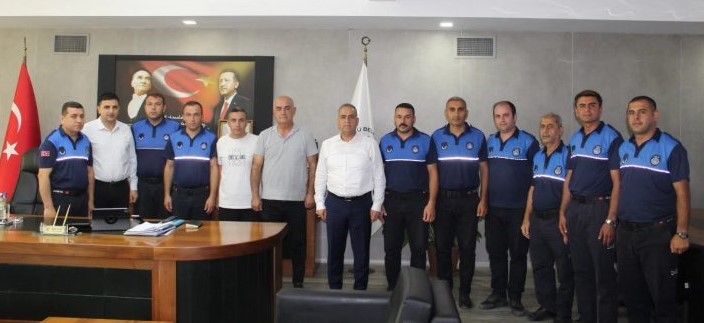 BAŞKAN SARI ZABITA PERSONELLERİ KABUL ETTİ