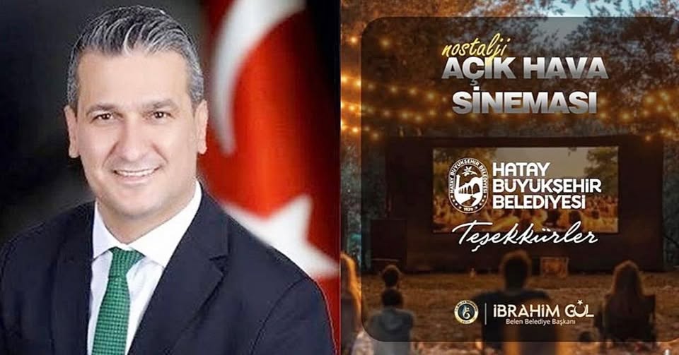 BELEN’DE NOSTALJİK AÇIK HAVA SİNEMASI BÜYÜK İLGİ GÖRDÜ