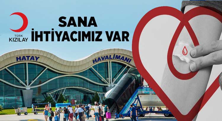 HATAY HAVALİMANI’NDAN KIZILAY’A DESTEK!