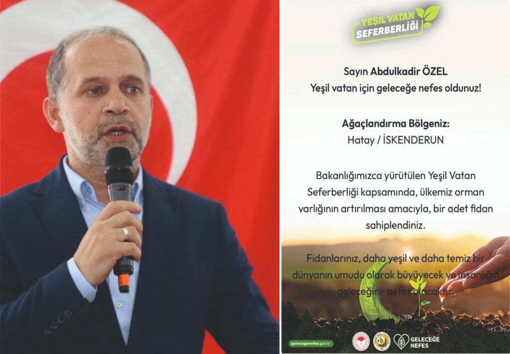 ÖZEL’DEN “YEŞİLE NEFES OLALIM” ÇAĞRISI