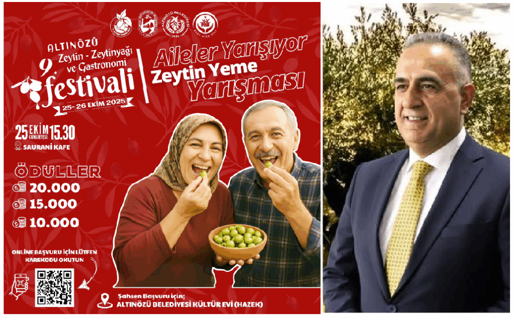 ALTINÖZÜ’NDE ZEYTİN VE ZEYTİNYAĞI ŞENLİĞİ BAŞLIYOR