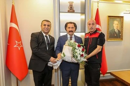 VALİ MASATLI İTFAİYE TEŞKİLATINI KABUL ETTİ