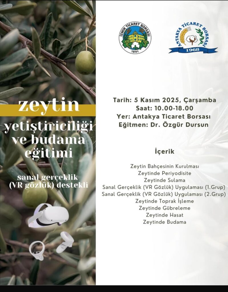 ANTAKYA TİCARET BORSASI’NDAN ÜYELERE ZEYTİN EĞİTİMİ DAVETİ
